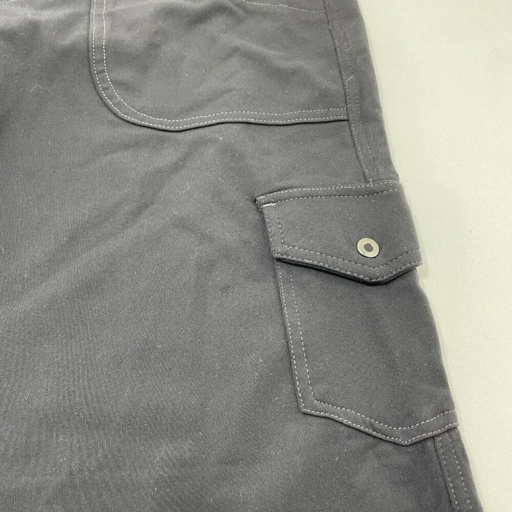 Kuhl Mova Cargo Pants Hiking Yoga Straight Women Size 6 Short Black Pocket Tie - Picture 6 of 12